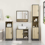 4 Piece Bathroom Furniture Set Sonoma Oak Engineered Wood 3301236