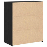 Storage Cabinet Black oak 80 x 42.5 x 93.5 cm Engineered wood 3365601