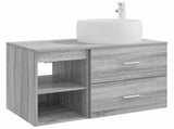 Bathroom Furniture Set 2 pcs Grey Sonoma Engineered Wood 3403925