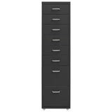 Mobile File Cabinet Anthracite 28x41x109 cm Metal 335923