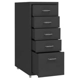 Mobile File Cabinet Anthracite 28x41x69 cm Metal 335915