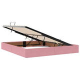 Storage Bed with Mattress with Storage Pink 160 x 200 cm Velvet 3370111