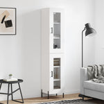 Highboard White 34.5x34x180 cm Engineered Wood 3199433