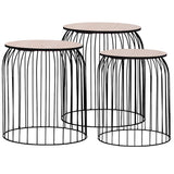 Coffee Tables 3 pcs Black 287657
