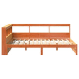 Bookcase Bed 2 pcs Wax Brown 200 x 120 cm Solid Pine Wood 3422708