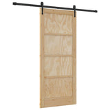 Sliding Door ORKDAL Natural and Black 86 x 198.5 cm 3333734