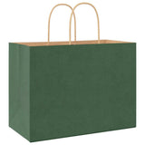 Paper Bags 250 pcs with Handles Green 32x17x25 cm 4101733