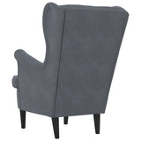 Armchair Dark Grey Velvet 42012825