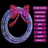 Wreath with 150 LEDs Blue 120 cm Acrylic 42019131