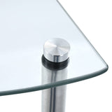 5-Tier Shelf Transparent 30x30x130 cm Tempered Glass 249516