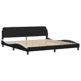 Bed Frame without Mattress "Zadar" Black and White 200x200 cm Faux Leather 3208210