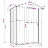 Garden Shed Grey 126x97,5x177 cm Galvanised Steel 316234