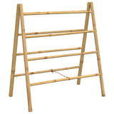 Double Towel Ladder with 4 Rungs 90x50x100 cm Bamboo 368036