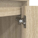 ZNTS Bedside Cabinet with LED Lights Sonoma Oak 38x34x50 cm 861269