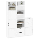 Side Cabinets 5 pcs "ODDA" White 40x24x79 cm Solid Wood Pine 3365359