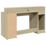 Desk with LED Lights Sonoma Oak 140x55x91 cm Engineered Wood 3309422
