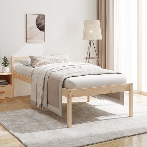 Senior Bed without Mattress 100x200cm Solid Wood Pine 810604