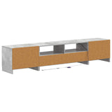 5 Piece LED TV Cabinet Concrete Grey Engineered Wood 3417003