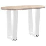 ZNTS Dining Table Legs V-Shape 2 pcs White 38x cm Steel 4012625