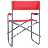 Director's Chairs 2 pcs Steel Red 47919