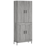 Highboard Grey Sonoma 69,5x34x180 cm Engineered Wood 3195801