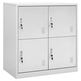 Locker Cabinets 2 pcs Light Grey 90x45x92,5 cm Steel 3095223