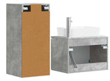 Bathroom Furniture Set 2 pcs Concrete Grey 33 x 34.5 x 100 cm 3406126