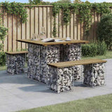Garden Table Gabion Design 100x102x72 cm Impregnated Wood Pine 834370