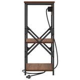 Bedside Cabinet Brown Oak 41 x 31 x 76 cm Engineered Wood 859533