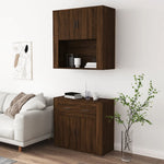 ZNTS Highboard Brown Oak Engineered Wood 3185374