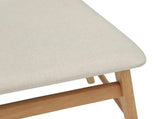 Dining Chair 2 pcs Natural and Light Solid Rubber Wood 42020485