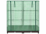 Raised Bed with Greenhouse Cover Rattan Look 80x40x123 cm 4015796