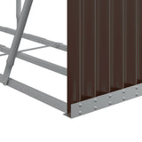 Log Holder Brown 180x45x100 cm Galvanised Steel 364574