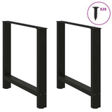 ZNTS Coffee Table Legs Black 2 pcs 70x cm Steel 4013308