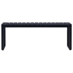 Garden Bench 120.5 cm PS Board Black 49492