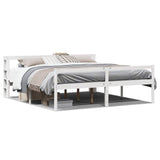 Senior Bed with Headboard without Mattress White 200x200 cm 3305874