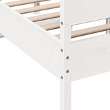 Bed Frame without Mattress White 120x200 cm Solid Wood Pine 3216385