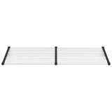Door Canopy Black and Transparent 239x90 cm Polycarbonate 153686