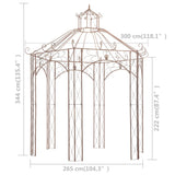 Garden Pavilion Antique Brown 3 m Iron 45438