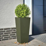 Garden Planter Olive Green 35x35x75 cm Steel 851086