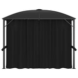Gazebo with Curtains 300x300x265 cm Anthracite 48600
