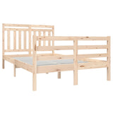 ZNTS Bed Frame without Mattress Small Double Solid Wood 3100624