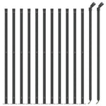 Wire Mesh Fence with Flange Anthracite 0.8x25 m 154328