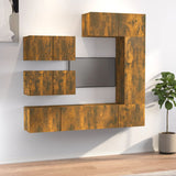 6 Piece TV Cabinet Set Smoked Oak Engineered Wood 3114555