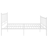 Bed Frame without Mattress White Metal 180x200 cm Super King 324962