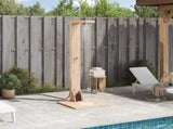 Outdoor Shower 210 cm Solid Pine Wood and Stainless Steel 886356