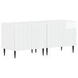 5 Piece LED TV Cabinet High Gloss White Engineered Wood 3416520