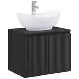 Bathroom Furniture Set Black Engineered Wood 3404341