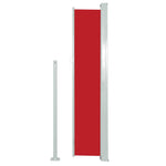 Patio Retractable Side Awning 100x500 cm Red 48385