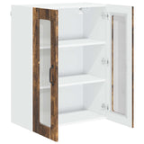 Wall Glass Cabinet LUCCA Smoked Oak 60 x 31 x 80 cm 885090
